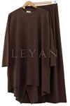 Jakarlı Asimetrik Takım-LYN02513 Kahve