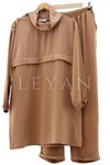 Düğme Detaylı Takım-LYN02635 Taba
