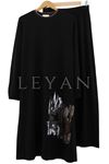 Taş Detaylı Penye Takım-LYN02511 Siyah