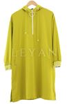 Kapüşonlu Ribanalı Tunik-LYN02591 Olive