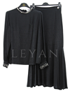 Orhan Store Taşlı İncili Takım- LYN03343 Siyah