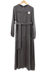 Orhan Store Dikişli Ferace- LYN03332 Antrasit