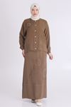 Behrem Boncuk İşlemeli Takım- LYN03369 Kahve