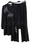 Orhan Store Taş Detaylı Takım- LYN03374 Siyah