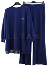 Orhan Store Şifonlu Pantolonlu Takım- LYN03373 İndigo