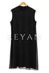 Önü Şifon Detaylı İçlik- LYN01342  Siyah