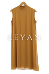 Önü Şifon Detaylı İçlik- LYN01342  Hardal