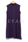 Önü Şifon Detaylı İçlik- LYN01342  Mor