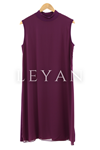 Önü Şifon Detaylı İçlik- LYN01342  Mürdüm