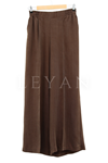 Sentez Geniş Paça Pantolon- LYN02681 Kahve