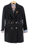 Orhan Store Etnik Desenli Blazer Ceket- LYN03528 Siyah