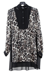 Fuat Gürşen Leopar Detaylı Tunik İçlik Takım- LYN03499 Siyah