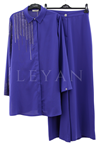 Armine Trend Taş Detaylı Takım- LYN03427 Morcivert