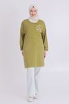 Behrem Taş İşlemeli Tunik- LYN03345 Olive
