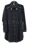 Orhan Store Küpürlü Gömlek- LYN03445 Siyah
