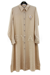 Orhan Store Gömlek Tunik- LYN03539 Bej