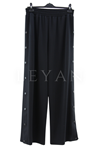 Sentez Tokyo Bambu Geniş Paça Pantolon- LYN03547 Siyah