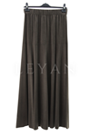 Sentez Aden İpek Qupra Etek- LYN03548 Kahve