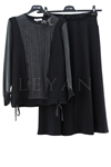 Fuat Gürşen Qupra Kumaş Detaylı Takım- LYN03552 Siyah
