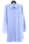 Fuat Gürşen Kolları Taş İşleme Tunik- LYN03593 Açık Mavi