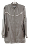 Nuss Taş Detaylı Ceket- LYN03602 Gri