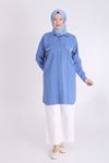 Behrem Taşlı Tunik- LYN03609 İndigo
