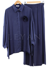 Nuss Broşlu Takım- LYN03617 Lacivert