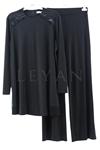 Nuss Ribana Detaylı Takım- LYN03636 Siyah