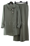 Orhan Store Taşlı Parlak Takım- LYN03643 Haki