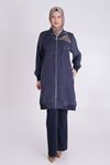 Behrem Taş İşleme Detaylı Kap- LYN03676 Lacivert