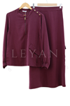 Defrina Çıtçıt Detaylı Takım- LYN03626 Mürdüm