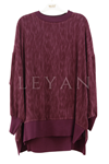 Nuss Ribanalı Qupra Tunik- LYN03491 Bordo