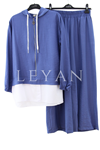 Armine Trend Gömlek Detaylı Takım- LYN03729 İndigo