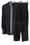 Armine Trend Ribana Detaylı Çilek Takım- LYN03727 Siyah