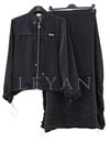 Orhan Store Büzgü Detaylı Takım- LYN03750 Siyah