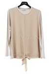 Fuat Gürşen Şifon Detaylı Bluz- LYN03678 Bej