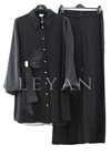 Orhan Store Organze Detaylı Takım- LYN03769 Siyah