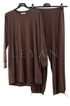 Fuat Gürşen Taş Detaylı Takım- LYN03775 Kahve