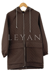 Taş Şeritli Kapitone Ceket-LYN01593 Kahve