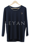 Mutlu Ertan Taş Detaylı Bluz- LYN03789 Siyah