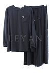 Defrina Düğme Detaylı Pant. Takım- LYN03792 Siyah