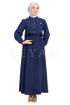 İnci Detaylı Etekli Takım- LYN03812 Lacivert