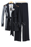 Orhan Store Güpür Ceketli Takım- LYN03820 Siyah