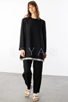 Micca Burberry Detaylı Takım- LYN03822 Siyah