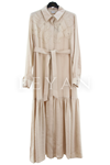Orhan Store İşlemeli Elbise- LYN03810 Bej