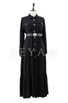 Orhan Store İşlemeli Elbise- LYN03835 Siyah