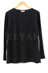 Kelebek Detaylı Şifonlu Bluz- LYN03847 Siyah