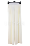 Sentez İyon Pileli Pantolon- LYN04015 Ekru