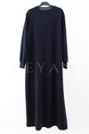 Defrina Kabartmalı Elbise- LYN03873 Lacivert