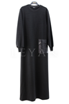 Defrina Kabartmalı Elbise- LYN03873 Siyah